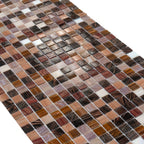 Brown Ombre Squares Glass Tile