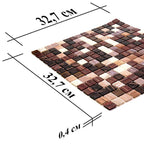 Brown Ombre Squares Glass Tile | Tile Club