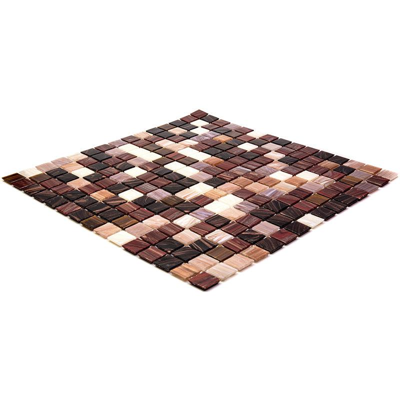 Brown Ombre Squares Glass Tile | Tile Club