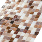 Brown Ombre Squares Glass Tile