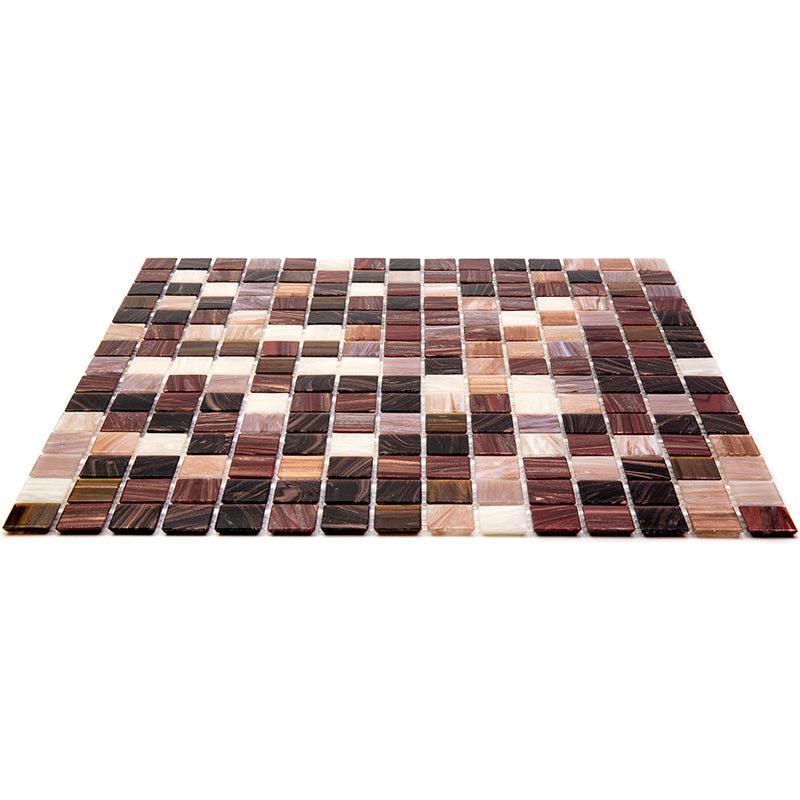 Brown Ombre Squares Glass Tile | Tile Club