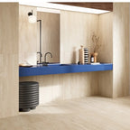 Novato Sabbia 24x48 Travertine Porcelain Tile Bathroom