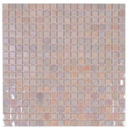 Peach Sunrise Glass Squares Tile | Tile Club