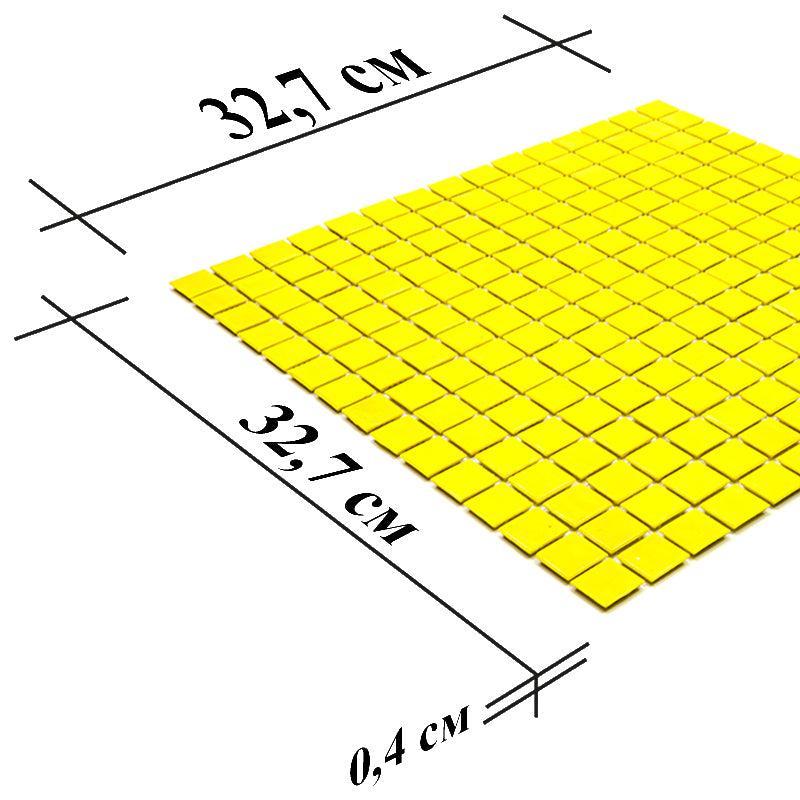 Neon Yellow Squares Glass Pool Tile | Tile Club
