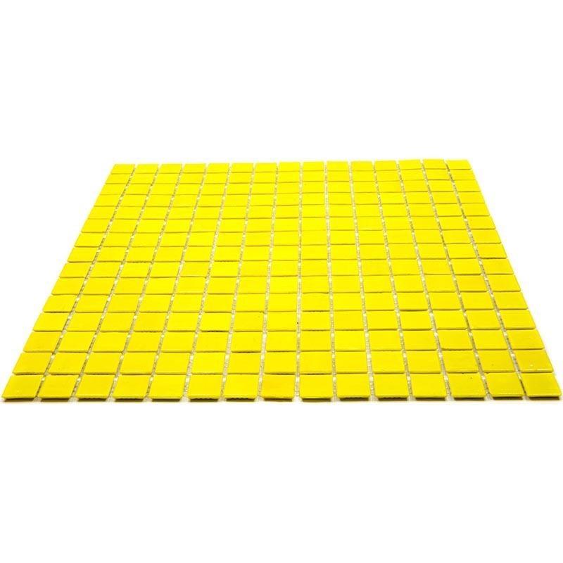 Neon Yellow Squares Glass Pool Tile | Tile Club