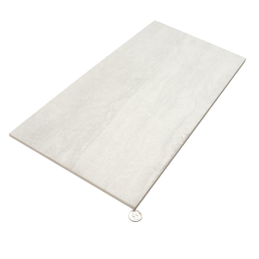 Novato Bianco 12x24 Travertine Porcelain Tile | Tile Club