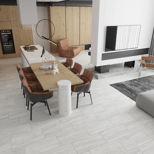 Novato Bianco 12x24 Travertine Porcelain Tile | Tile Club