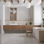 Novato Grigio 12x24 Travertine Porcelain Tile | Tile Club
