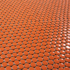 Orange Buttons Porcelain Penny Round Tile | Tile Club