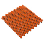 Orange Buttons Porcelain Penny Round Tile | Tile Club