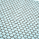 Light Blue Buttons Porcelain Penny Round Tile | Tile Club