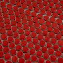 Red Buttons Porcelain Penny Round Tile | Tile Club