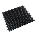 Matte Black Buttons Porcelain Penny Round Tile | Tile Club