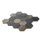 Gems Hex Fume Wood-Look Porcelain Mosaic | Tile Club