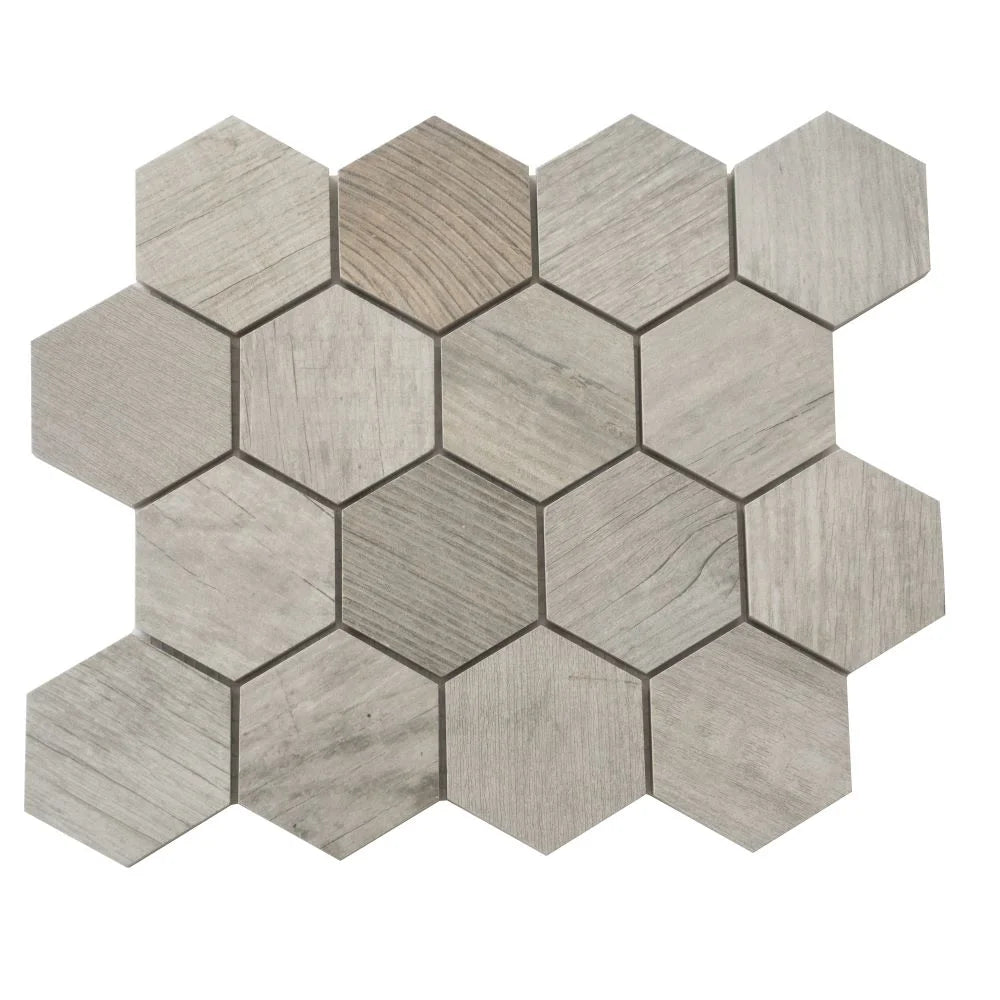 Gems Hex Blanco White Wood Look Tile | Tile Club