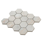 Painted Wood Hex White | Tile Club