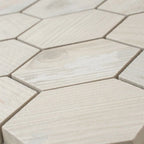 Painted Wood Hex White | Tile Club