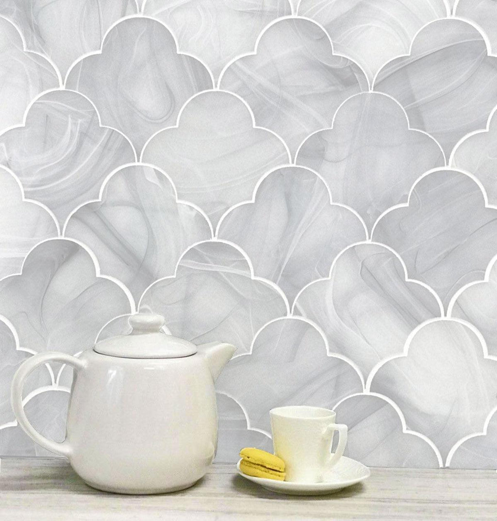 Sea Glass Cloud Grey Mosaic Tile | Tile Club
