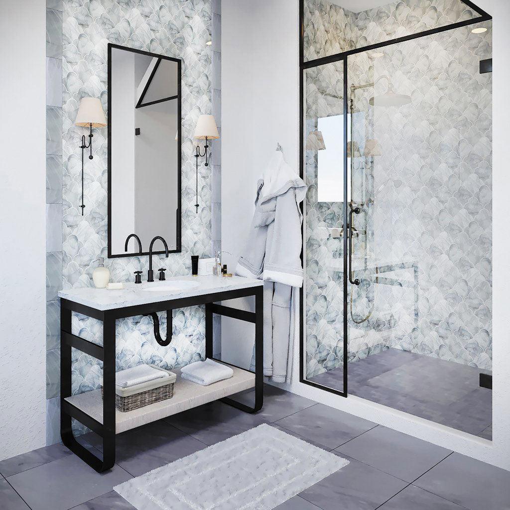 Sea Glass Cloud Grey Mosaic Tile | Tile Club