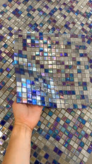 Oceanic Blue Mixed Squares Glass Tile | Tile Club