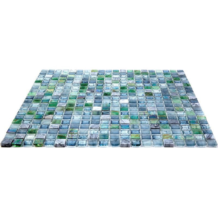 Opal Shimmer Mixed Squares Glass Tile | Tile Club