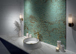 Zinc Green Gold Crackle Bathroom Wall Backsplash