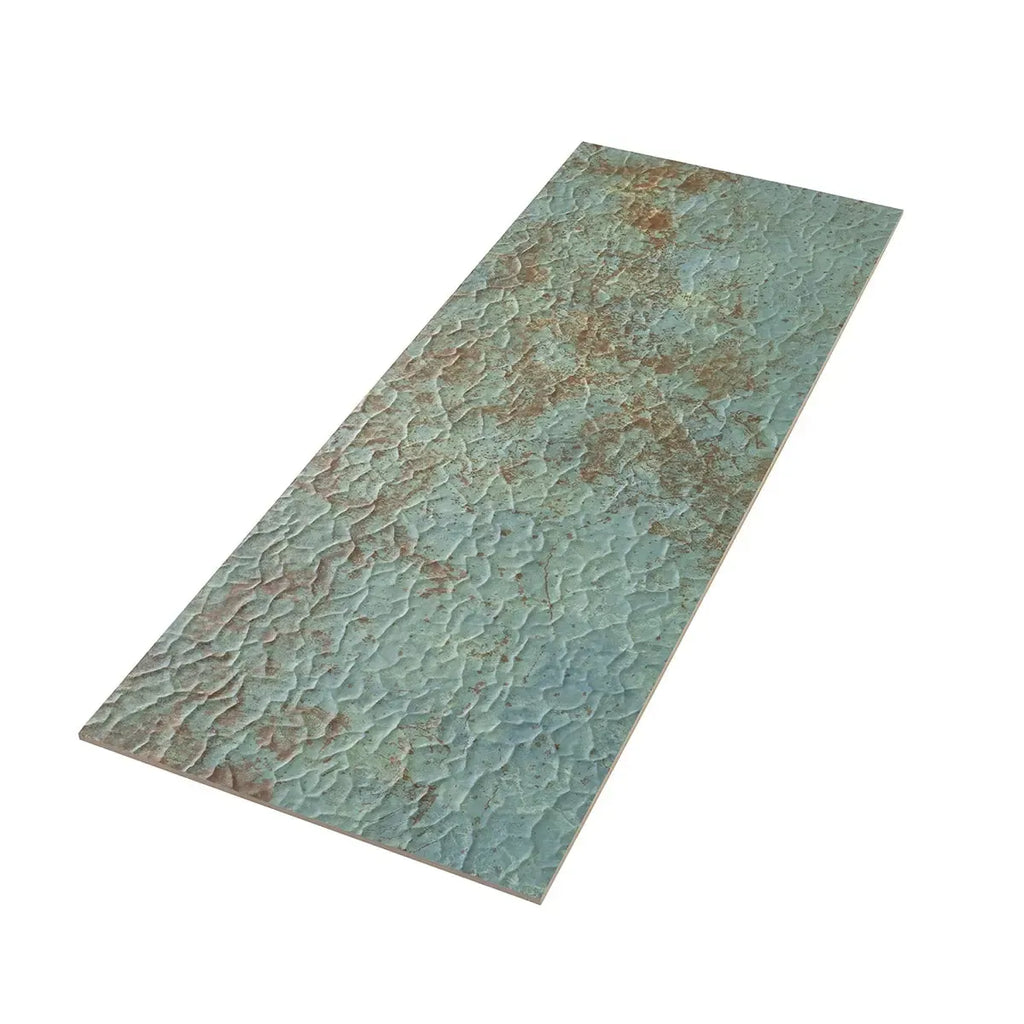 Zinc Green Crackle Ceramic Wall Tile 18" x 48" | Tile Club