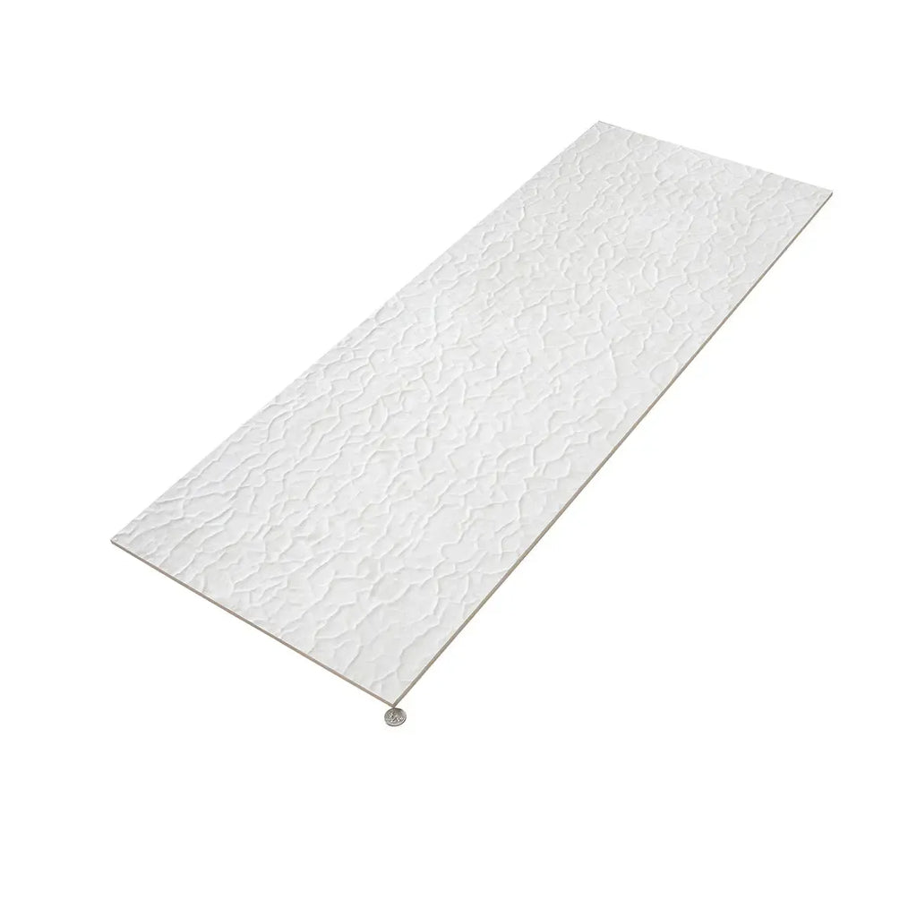 Zinc White Crackle Ceramic Wall Tile 18" x 48" | Tile Club