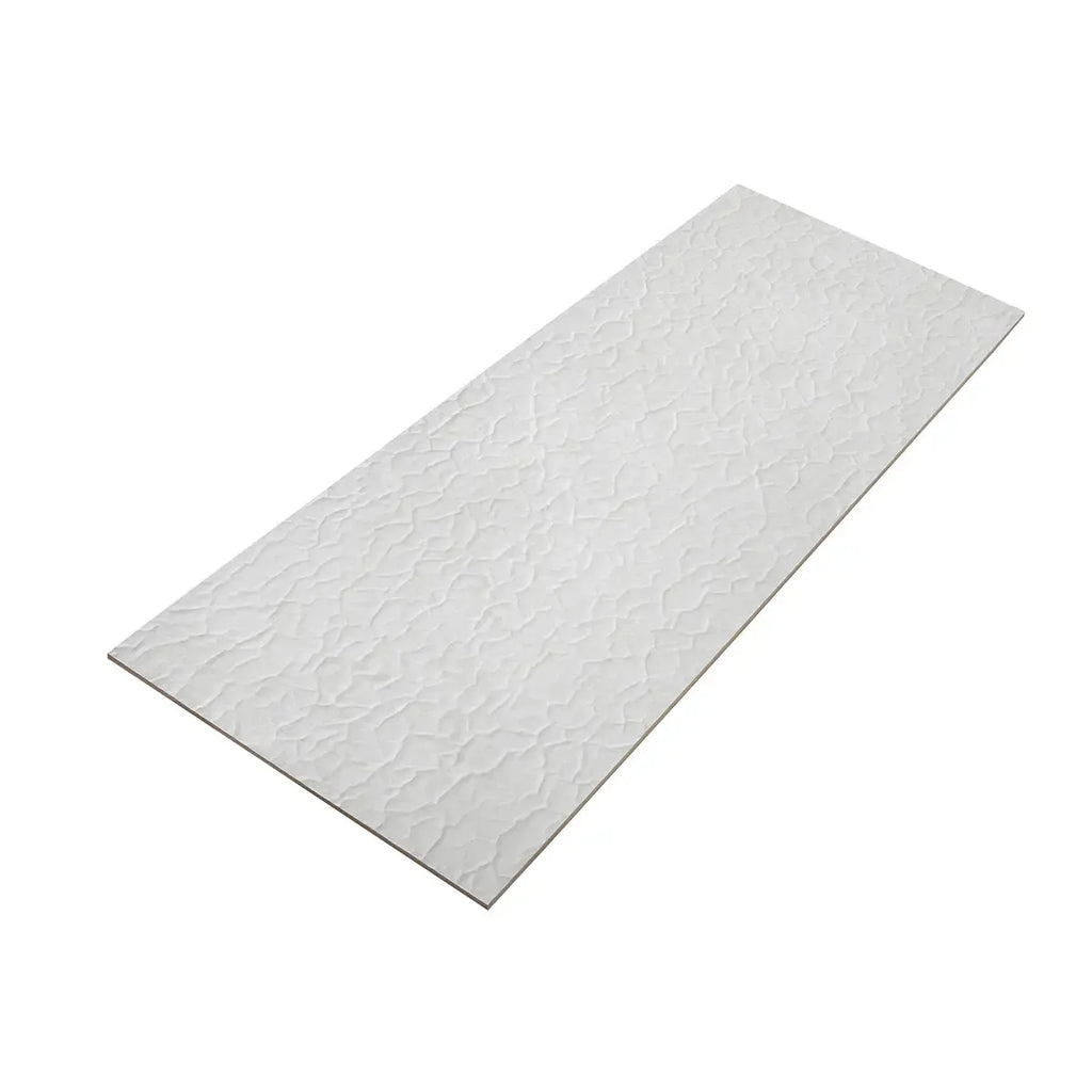 Zinc White Crackle Ceramic Wall Tile 18" x 48" | Tile Club