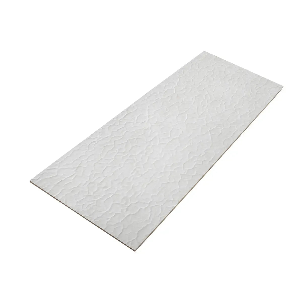 Zinc White Crackle Ceramic Wall Tile 18" x 48" | Tile Club