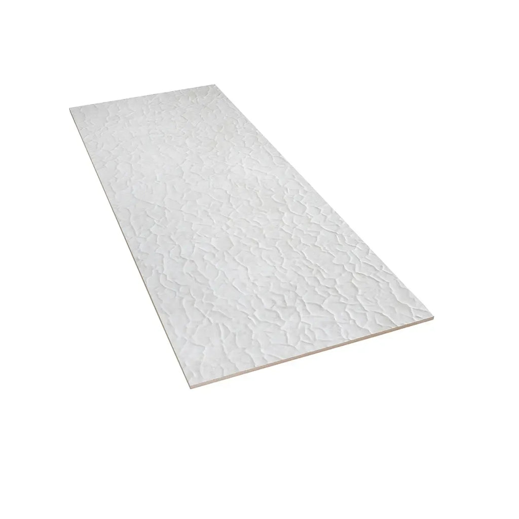 Zinc White Crackle Ceramic Wall Tile 18" x 48" | Tile Club