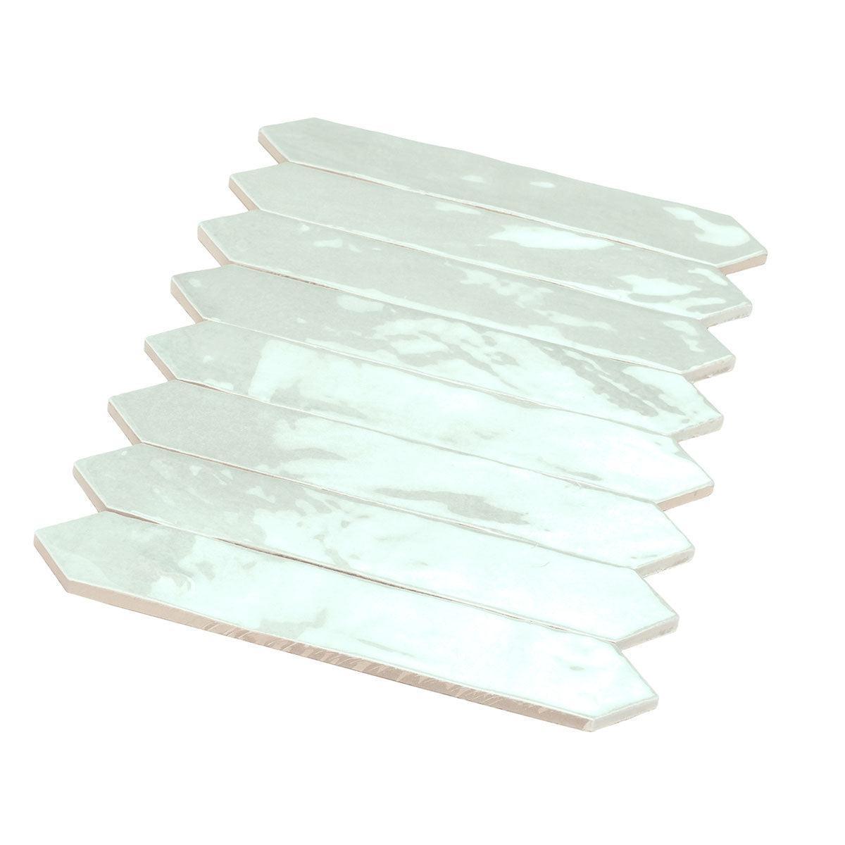 Picchetto Aqua Gloss Ceramic Picket Tile | Tile Club