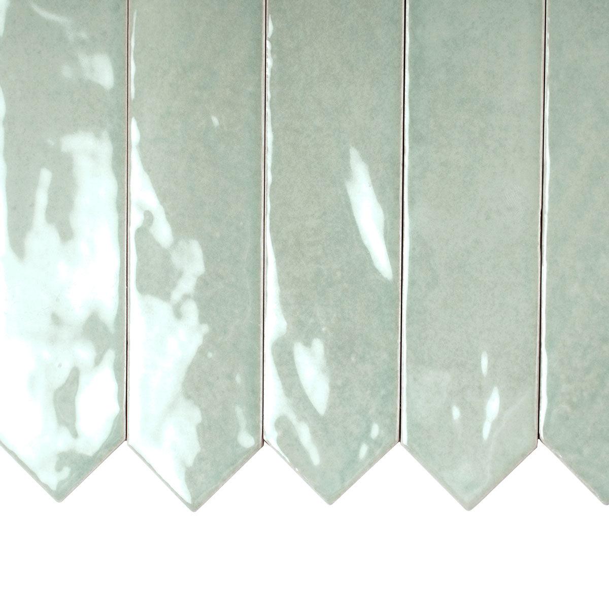 Picchetto Aqua Gloss Ceramic Picket Tile | Tile Club