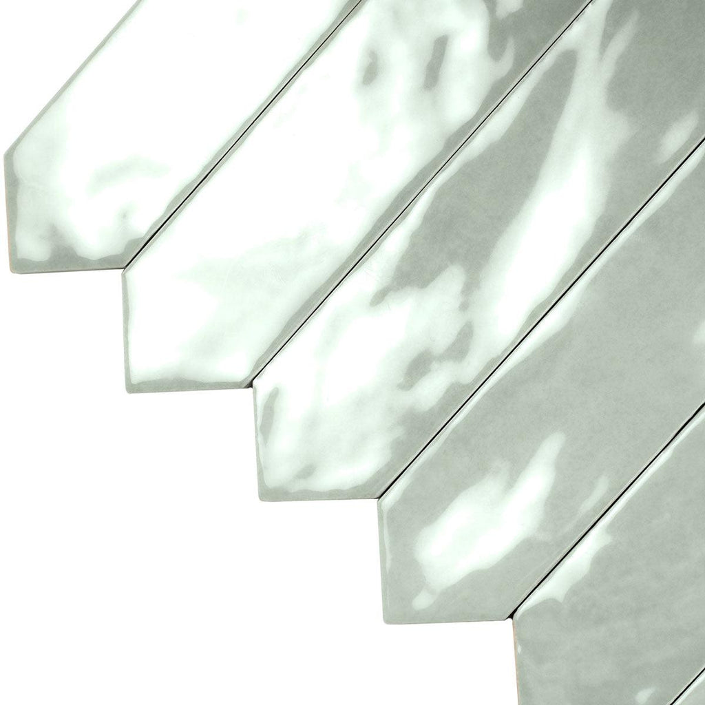 Picchetto Aqua Gloss Ceramic Picket Tile | Tile Club