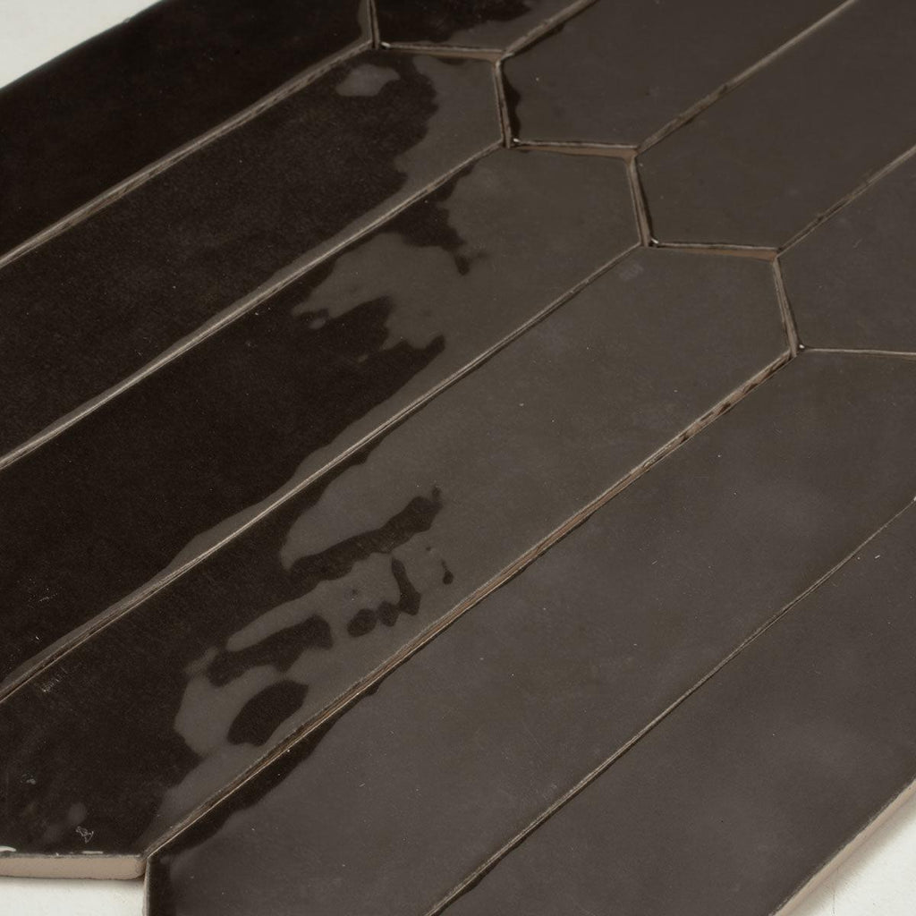 Picchetto Graphite Gloss Ceramic Picket Tile | Tile Club