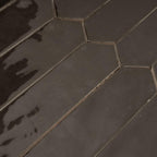 Picchetto Graphite Gloss Ceramic Picket Tile | Tile Club