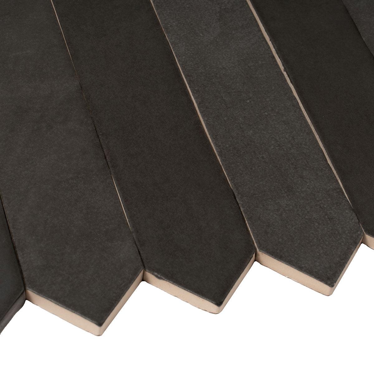 Picchetto Graphite Matte Ceramic Picket Tile | Tile Club