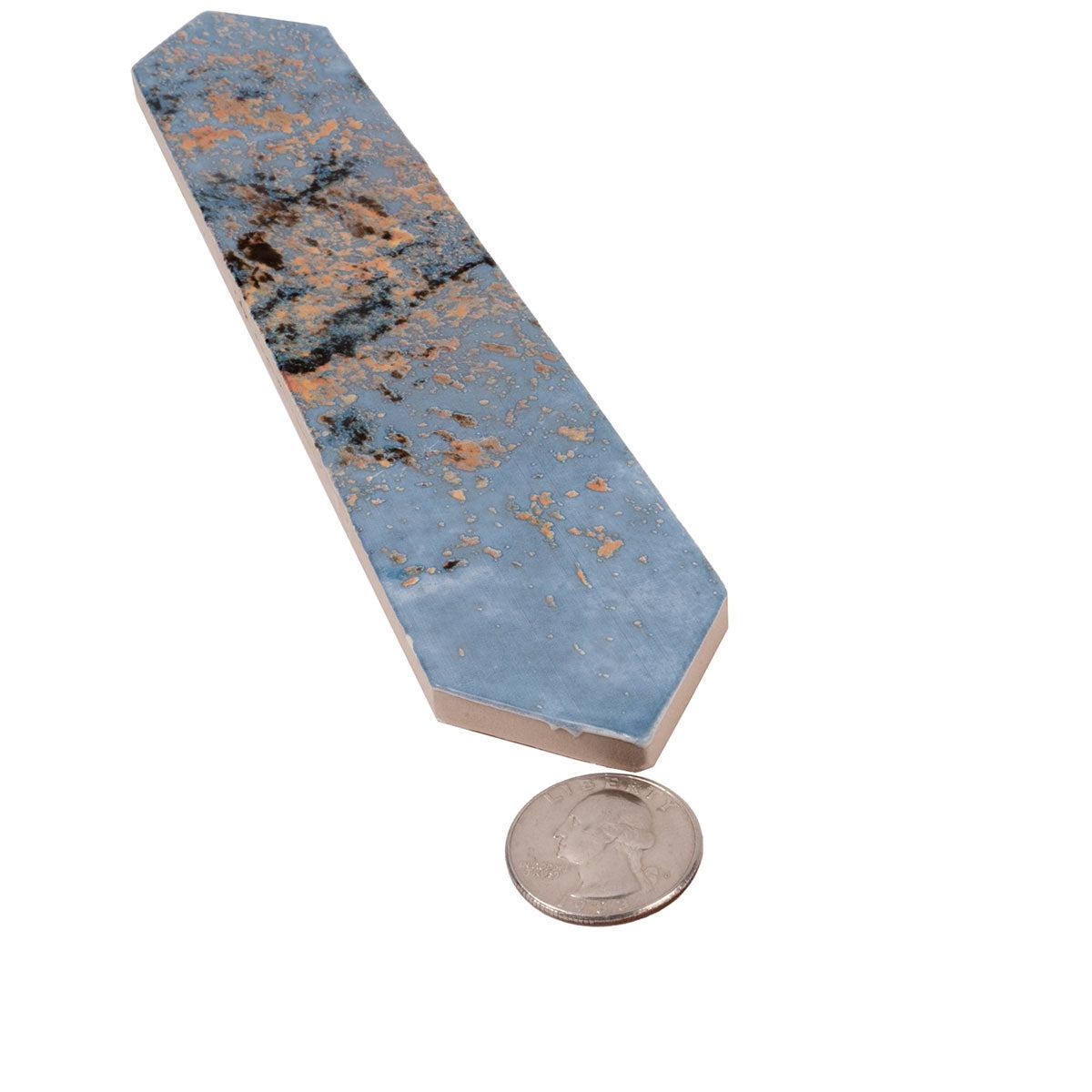 Picchetto Rustic Blue Ceramic Picket Tile | Tile Club