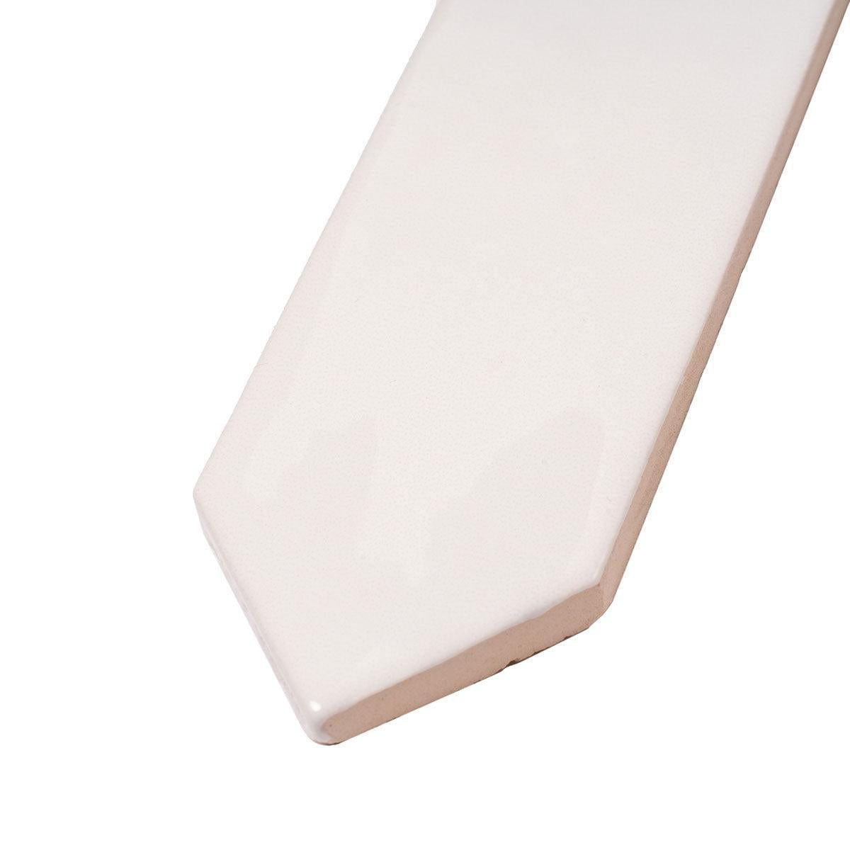 Picchetto White Gloss Ceramic Picket Tile | Tile Club