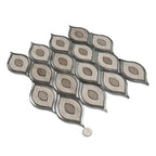 Evil Eye Wooden Beige Marble Mosaic Tile | Tile Club