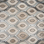 Evil Eye Wooden Beige Marble Mosaic Tile | Tile Club