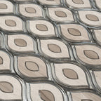 Evil Eye Wooden Beige Marble Mosaic Tile | Tile Club
