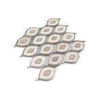 Evil Eye Wooden Beige Marble Mosaic Tile | Tile Club