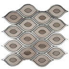 Evil Eye Wooden Beige Marble Mosaic Tile | Tile Club