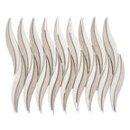 Waves Wooden Beige & Thassos Marble Mosaic Tile | Tile Club