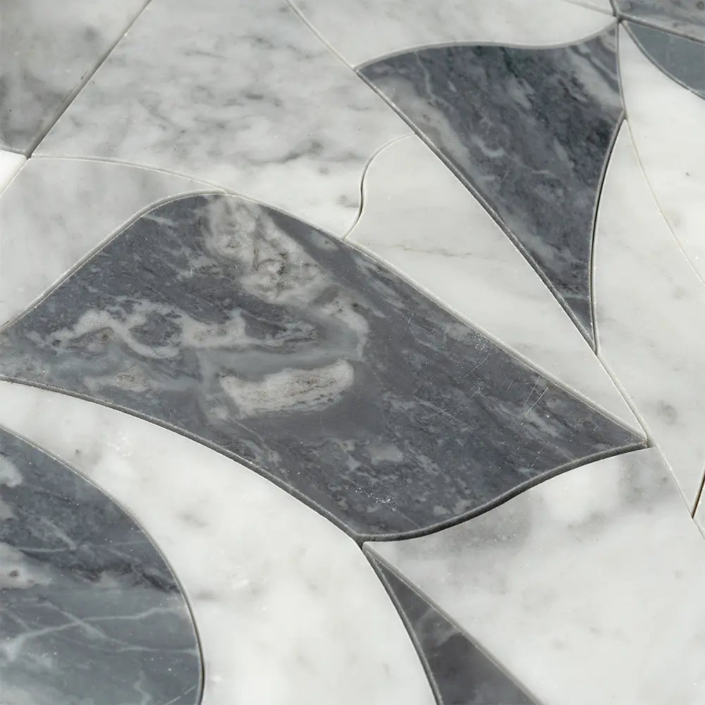 Excalibur Bardiglio & Carrara Marble Tile Waterjet | Tile Club