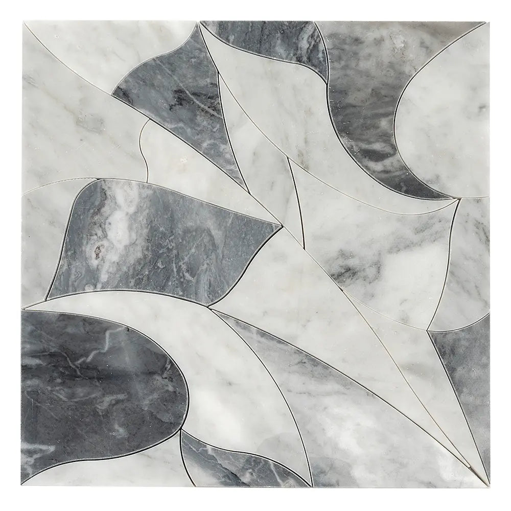 Excalibur Bardiglio & Carrara Marble Tile Waterjet | Tile Club