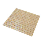Pearlescent Buttercup Yellow Squares Glass Pool Tile | Tile Club