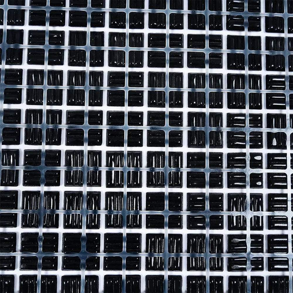 Pearly Denim Blue Squares Glass Pool Tile | Tile Club