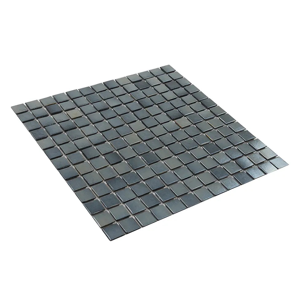 Pearly Denim Blue Squares Glass Pool Tile | Tile Club